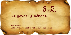 Bulyovszky Róbert névjegykártya