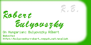 robert bulyovszky business card